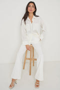 Drew Crinkle Shirt - White