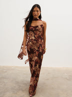 Eden Jacquard Maxi Dress - Large Scale Frosted Floral