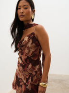 Eden Jacquard Maxi Dress - Large Scale Frosted Floral