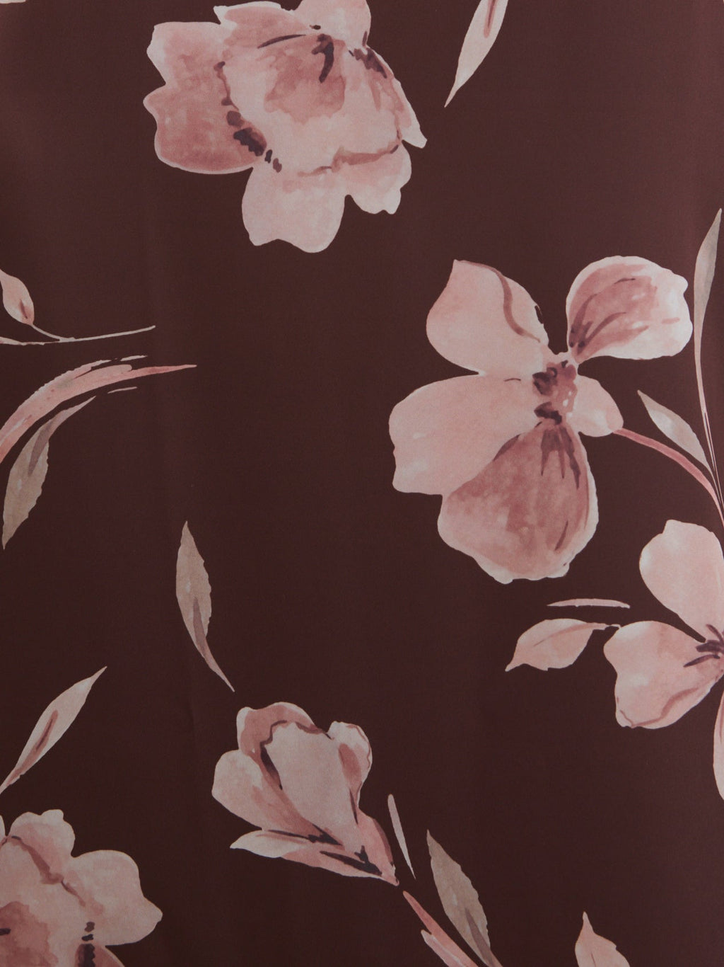 Elowen Scarf A-Line Maxi Dress - Brown Botanical Lily Floral