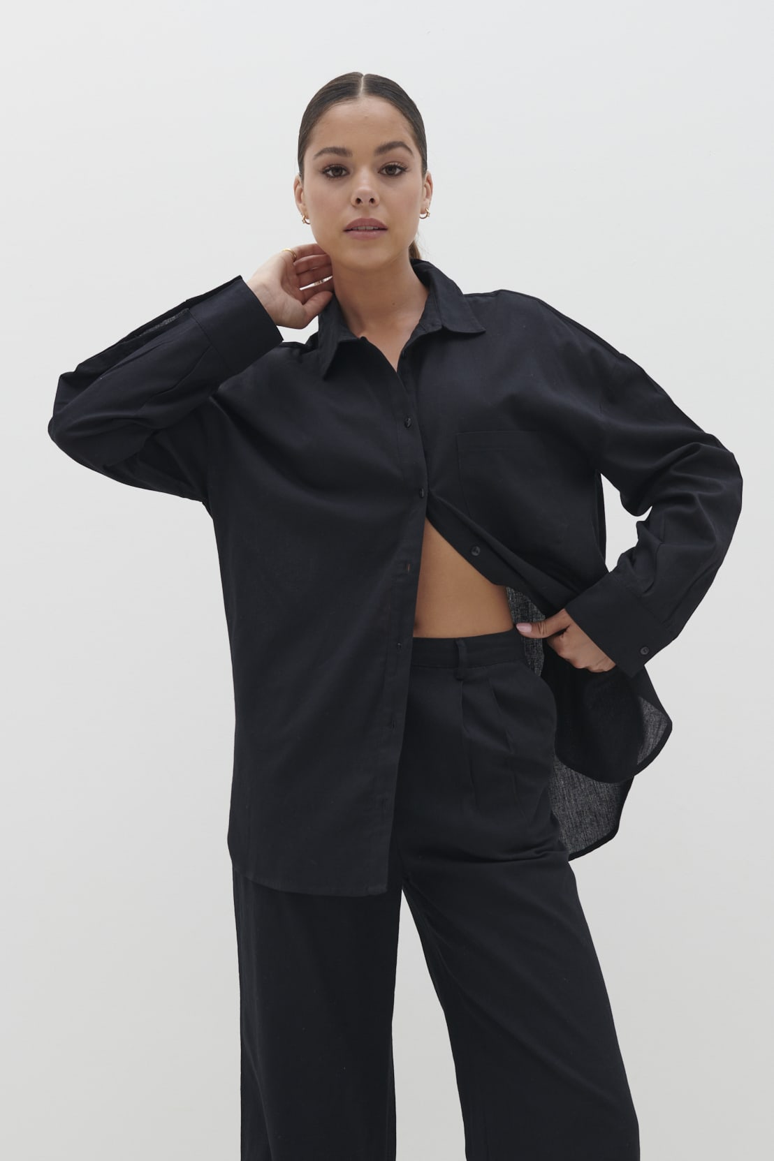 Emery Boxy Shirt - Black