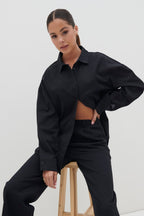 Emery Boxy Shirt - Black