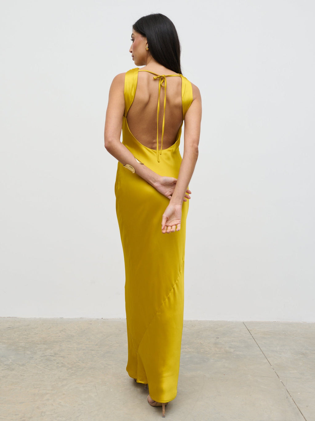 Everlee Cowl Maxi Dress - Saffron