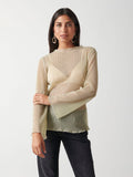 Fraser Sheer Plisse Top - Gold