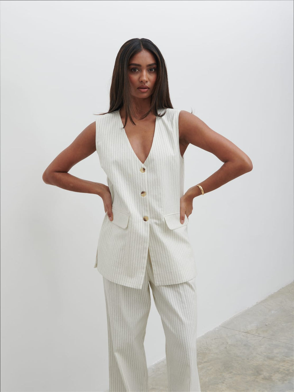Harlee Waistcoat - Pinstripe