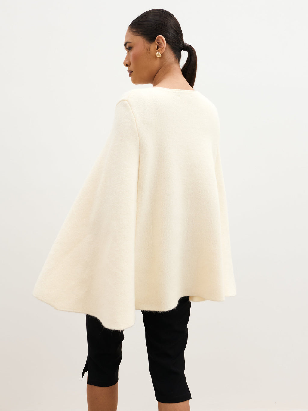 Haven Cape Sleeve Knit Jacket - Cream