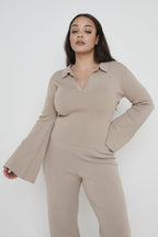 Hayden Knit Top - Beige