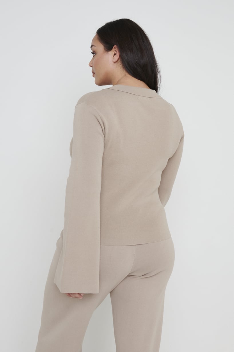 Hayden Knit Top - Beige