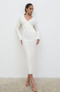 Jacklin Wrap Midaxi Dress - Cream