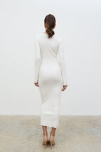 Jacklin Wrap Midaxi Dress - Cream
