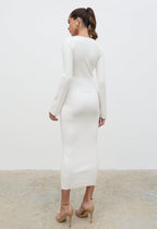 Jacklin Wrap Midaxi Dress - Cream