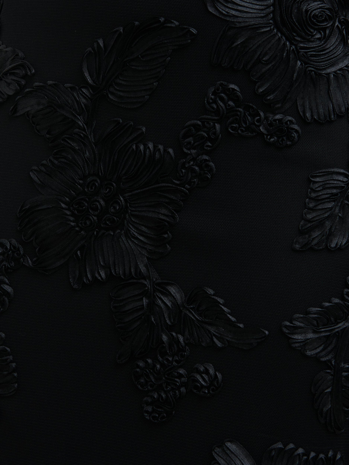 Jamila Cold Shoulder Maxi Dress - Black Jacquard Floral