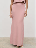 Jasmin Knit Maxi Skirt - Pink