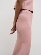 Jasmin Knit Maxi Skirt - Pink