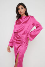 Jayda Cowl Neck Blouse - Pink