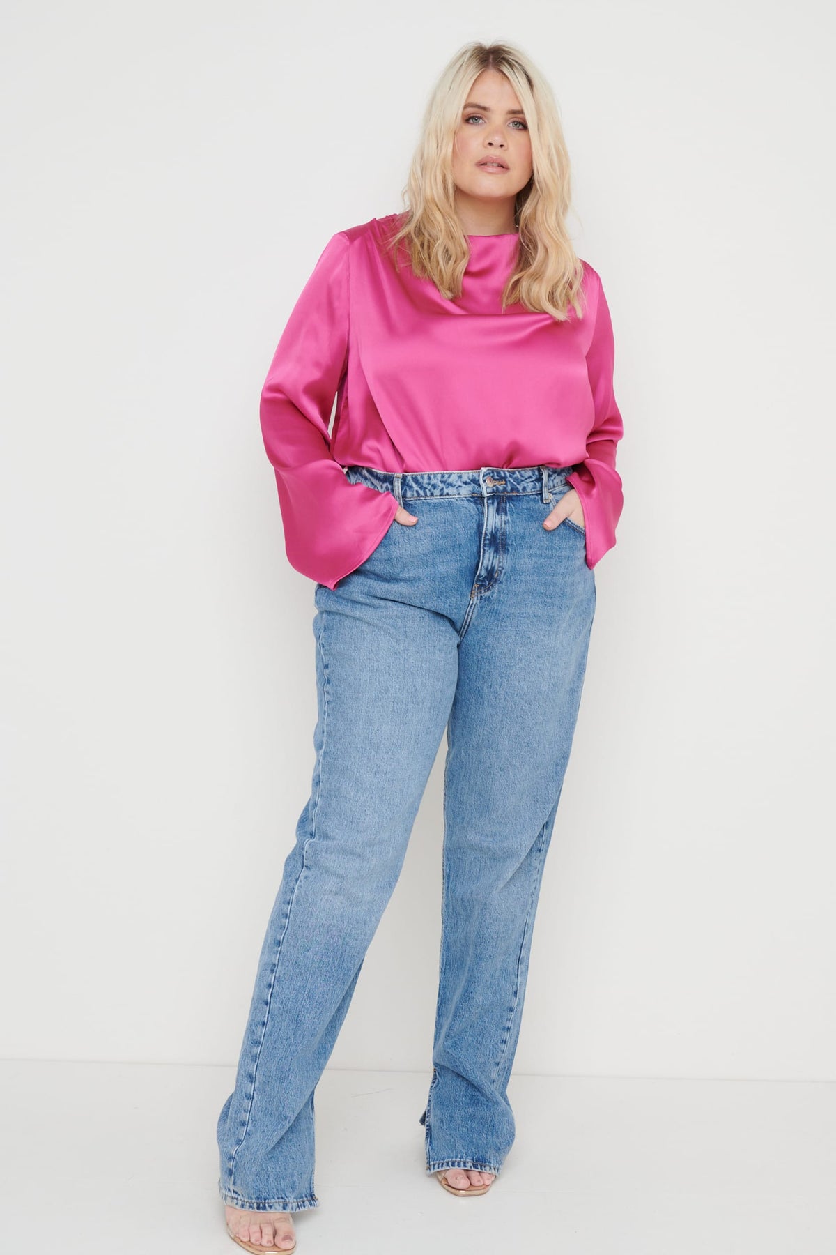 Jayda Cowl Neck Blouse - Pink