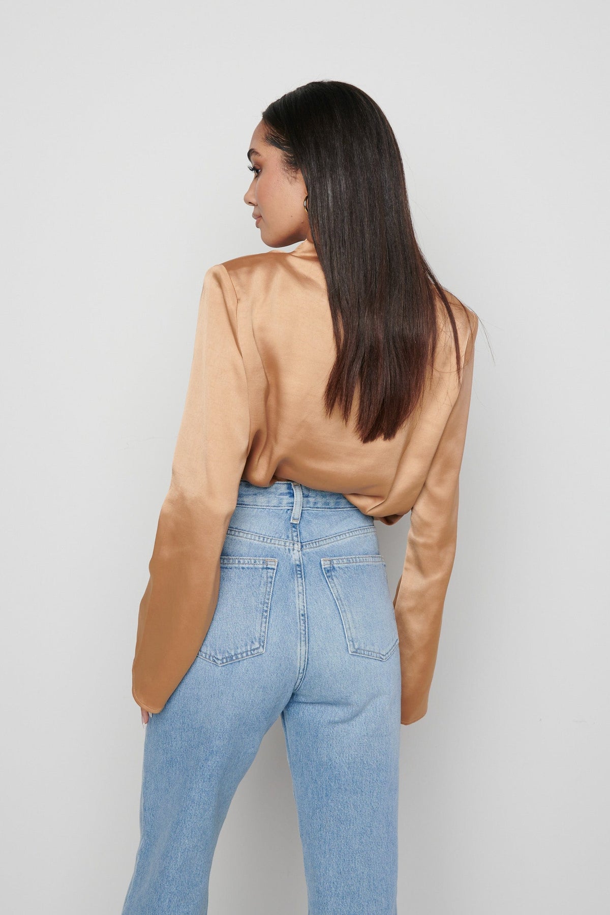 Jayda Cowl Neck Blouse - Brown