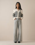 Grey Wide Leg Stepney Loose Jeans