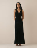 Black Velvet Joey Midi Dress