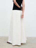 Kennedi Drawstring Maxi Skirt - Cream