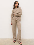 Kimberley Knit Trousers - Mushroom