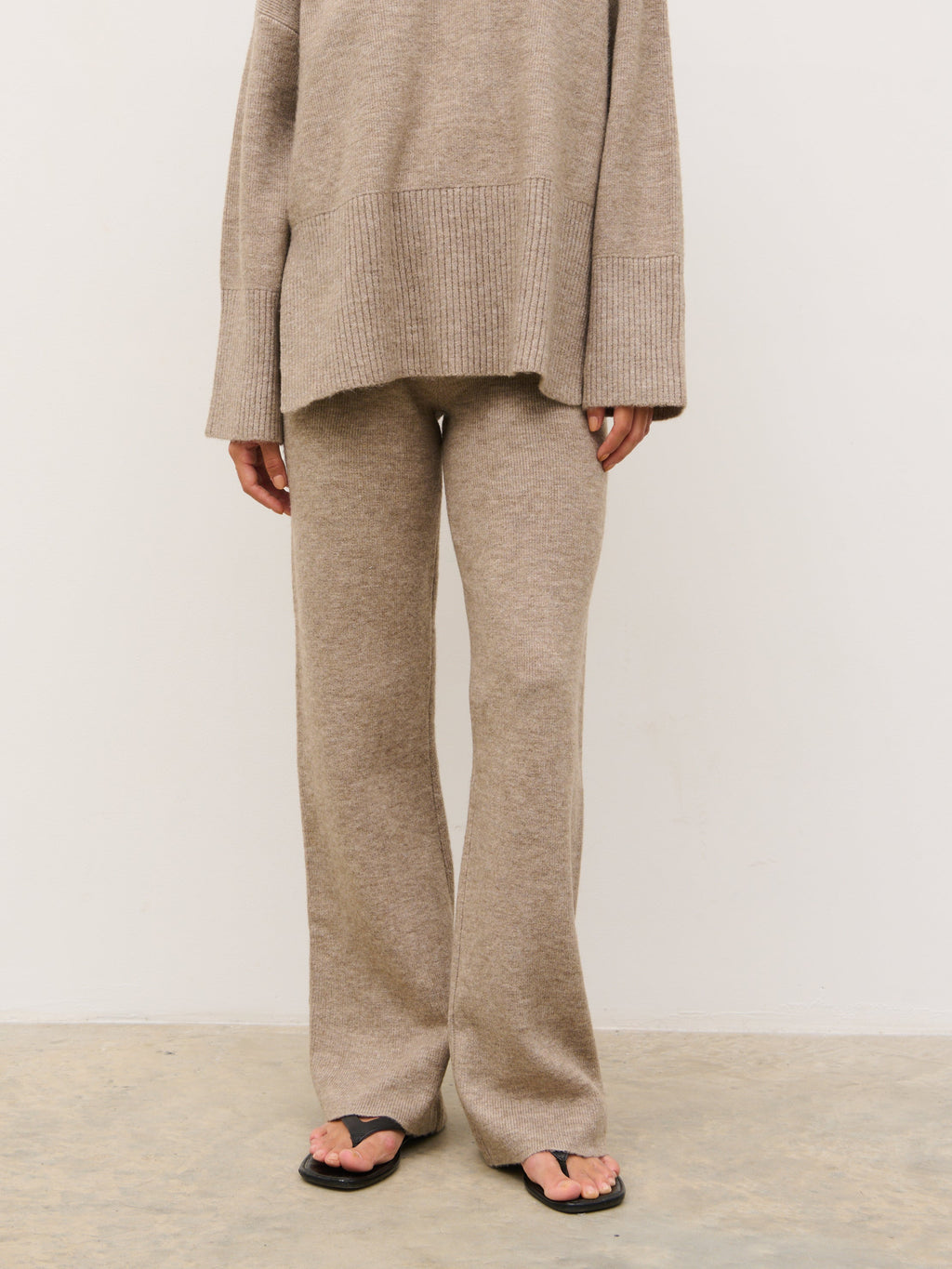 Kimberley Knit Trousers - Mushroom