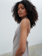 Laria Tailored Backless Top - Stone