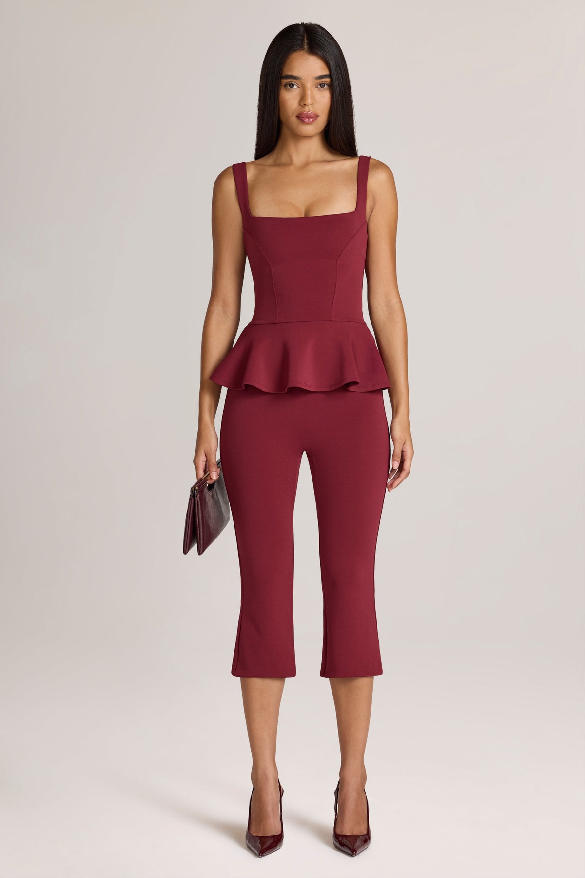 Ponte Capri Trousers in Wine
