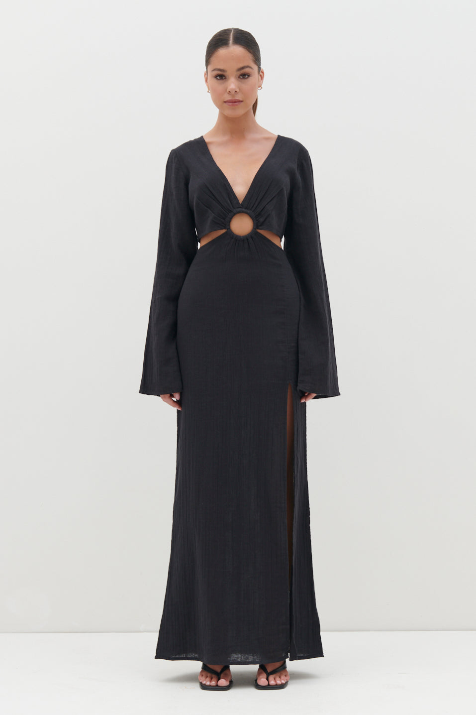 Luca Cut Out Ring Dress - Black