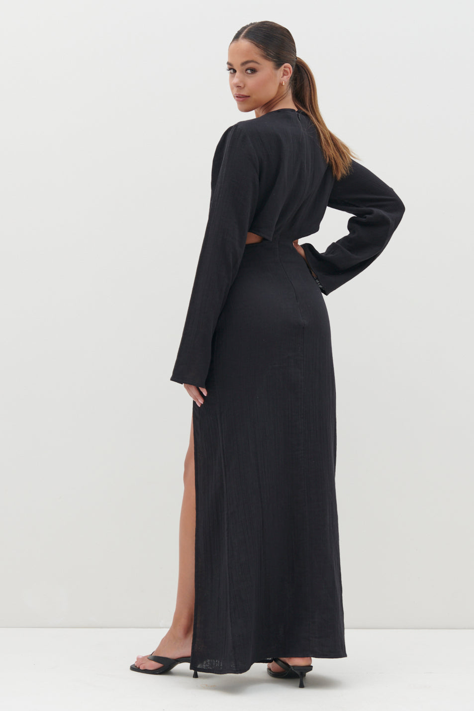 Luca Cut Out Ring Dress - Black