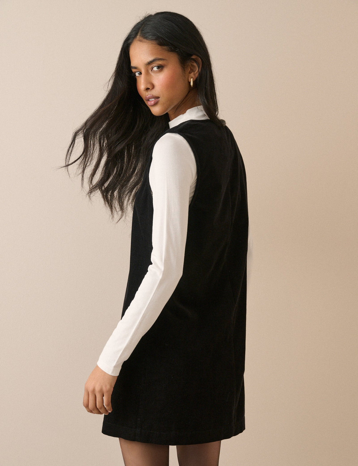Black Cord Nila Shift Mini Dress