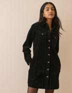 Black Cord Sheena Shirt Dress