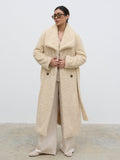 Mahli Shaggy Texture Robe Coat - Neutral