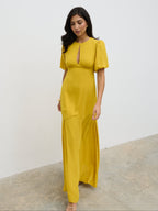 Maribel Puff Sleeve Maxi Dress - Yellow Ochre
