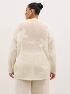 Mireille Knit Oversized Shirt Curve - Cream