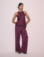 Plum Satin Rosalind Top