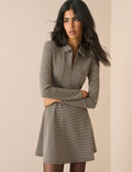 Grey Houndstooth Jersey Corey Mini Dress