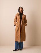 Beige Suede Trench Coat
