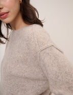 Beige Boat Neck Jumper