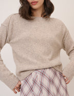 Beige Boat Neck Jumper