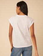 White Cap Sleeve T-Shirt
