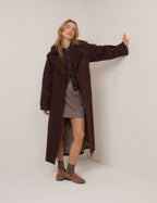 Brown Stitch Bomber Cardigan
