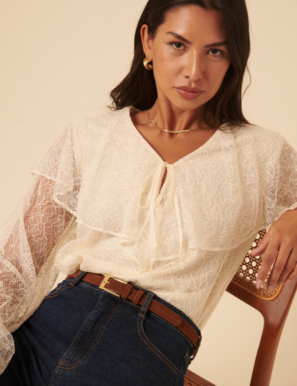 Brown Suede Skinny Belt