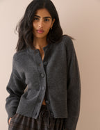 Grey Wool Saddle Lily Cardigan