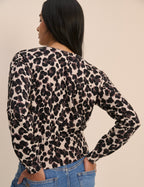 Cream Leopard Print Cardigan