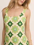 Green Floral Connie Shift Dress