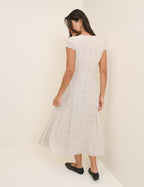 Ivory Ditsy Floral Avery Midi Dress