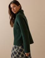 Green Roll Neck Oversized Jumper