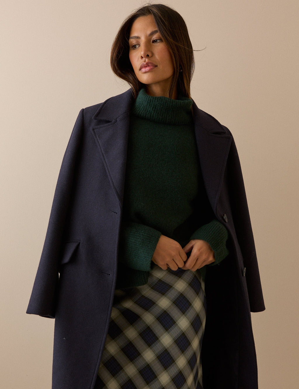 Green Roll Neck Oversized Jumper