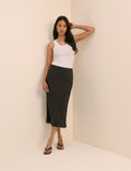 Black Polka Dot Mila Midi Skirt